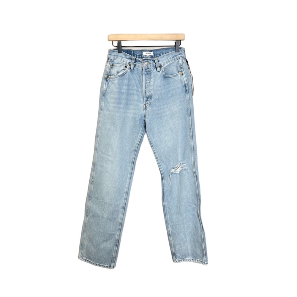 NWT RE/DONE Originals 90s High Rise Loose in Light Worn JEANS-size 28 - Picture 7 of 14